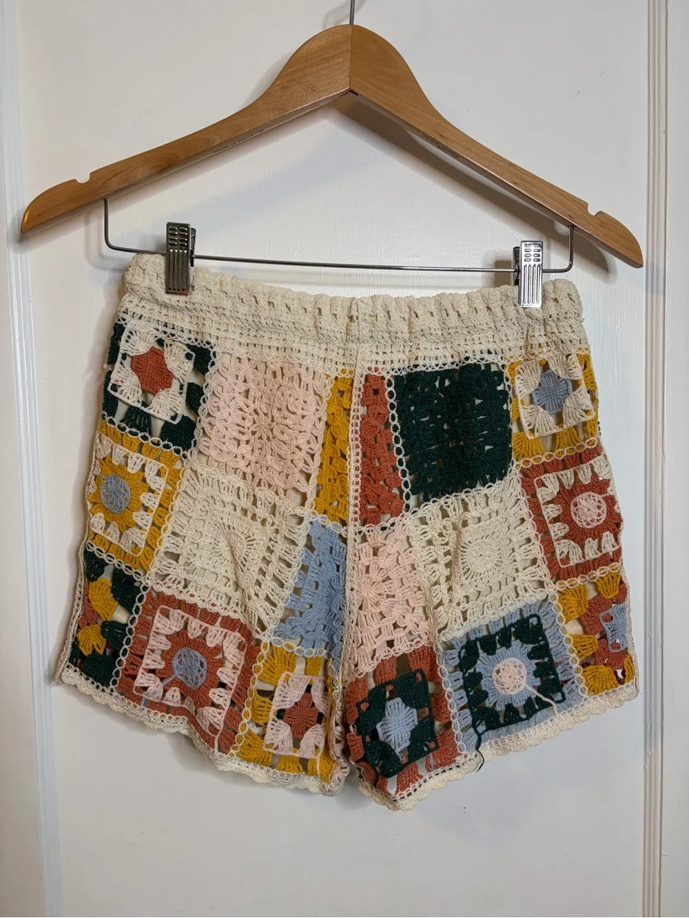 Crochet Patchwork Women's Shorts - small / medium
